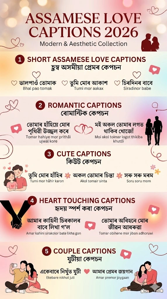 Assamese Love Captions