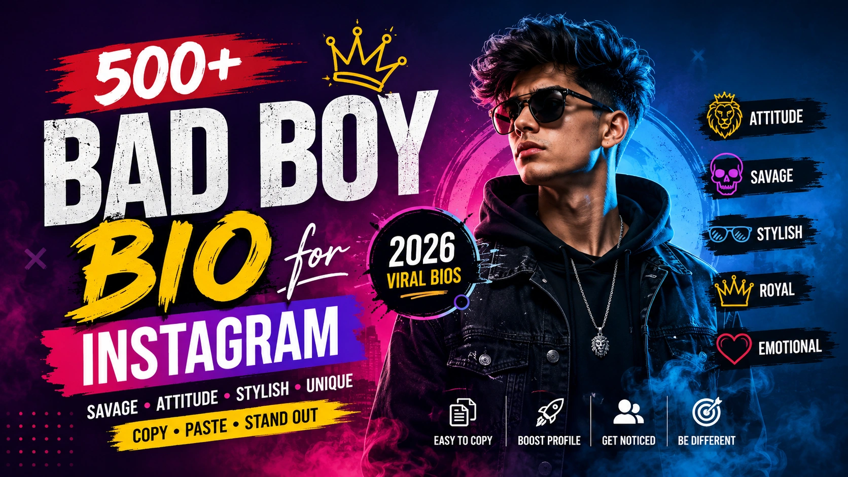 Bad Boy Bio for Instagram