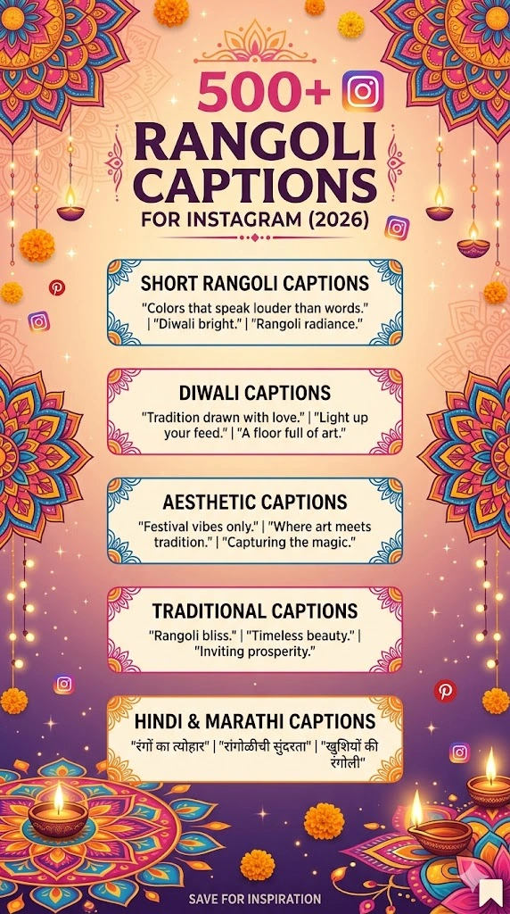 Rangoli Captions
