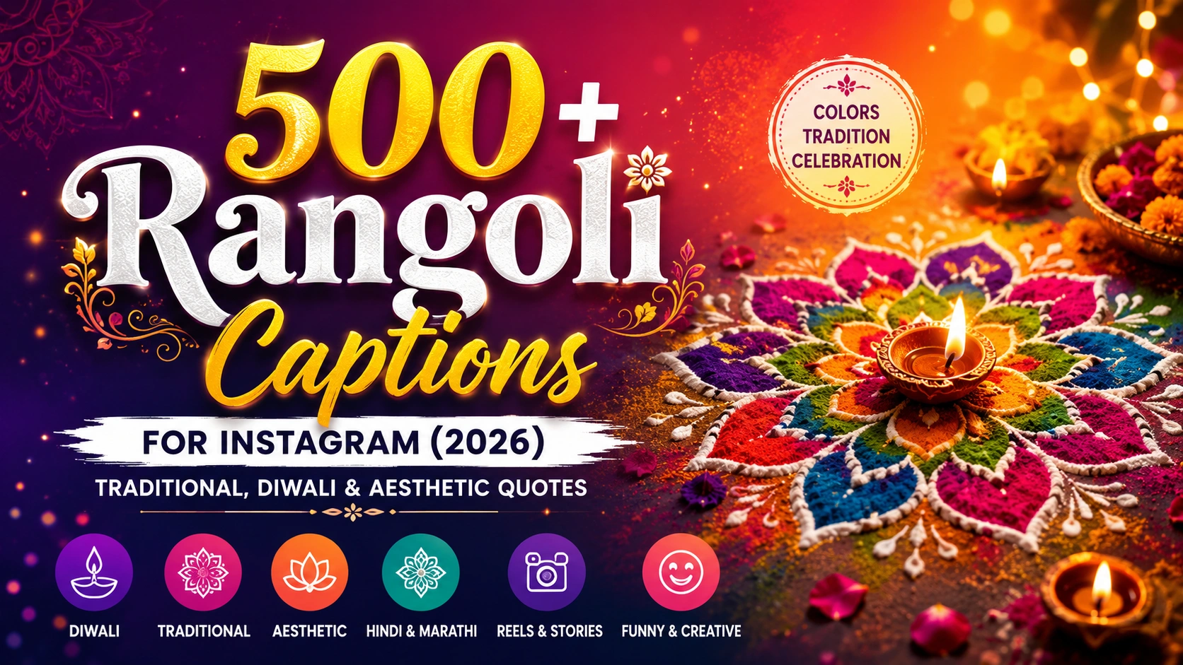 Rangoli Captions