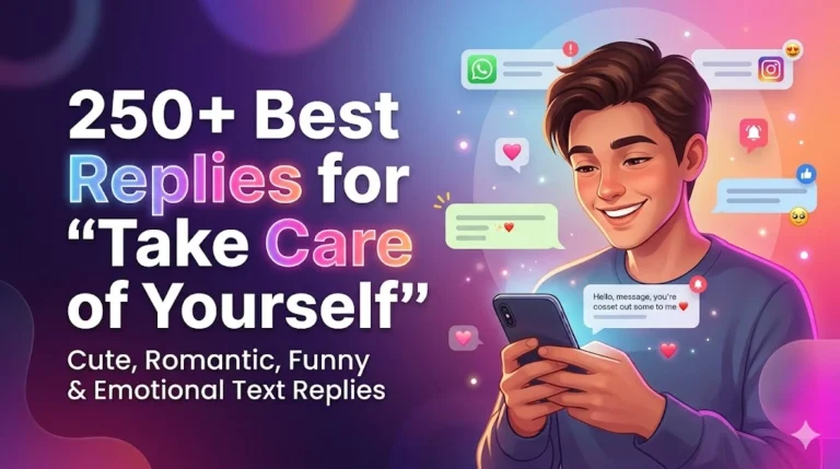 Reply For Take Care Of Yourself