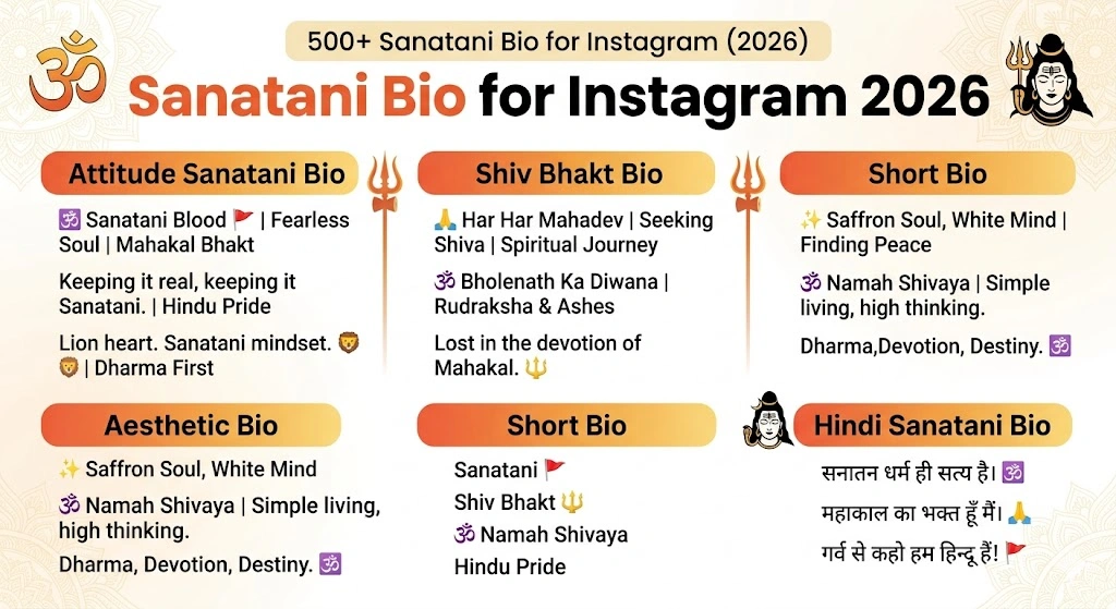 Sanatani Bio for Instagram