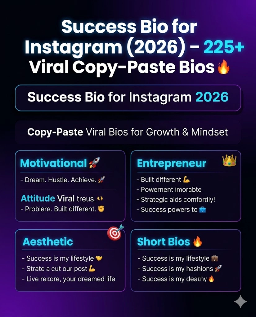 Success Bio For Instagram