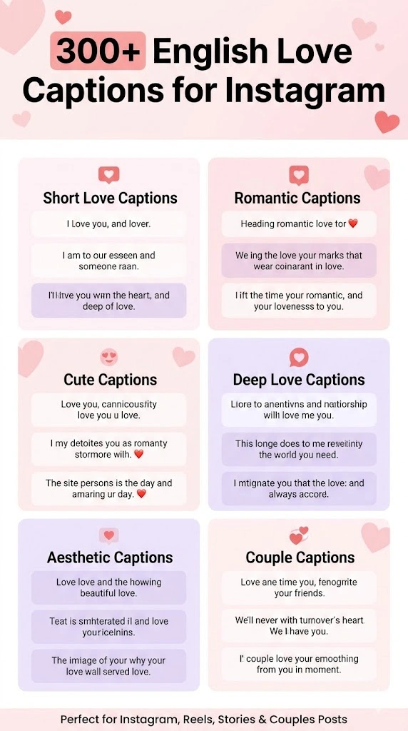 English Love Captions