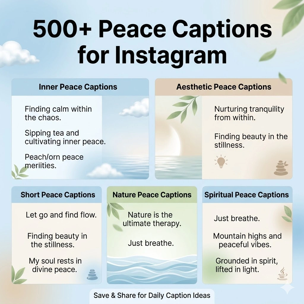 peace captions for instagram 