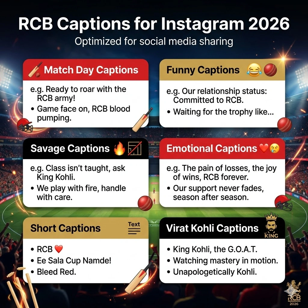 RCB Captions For Instagram
