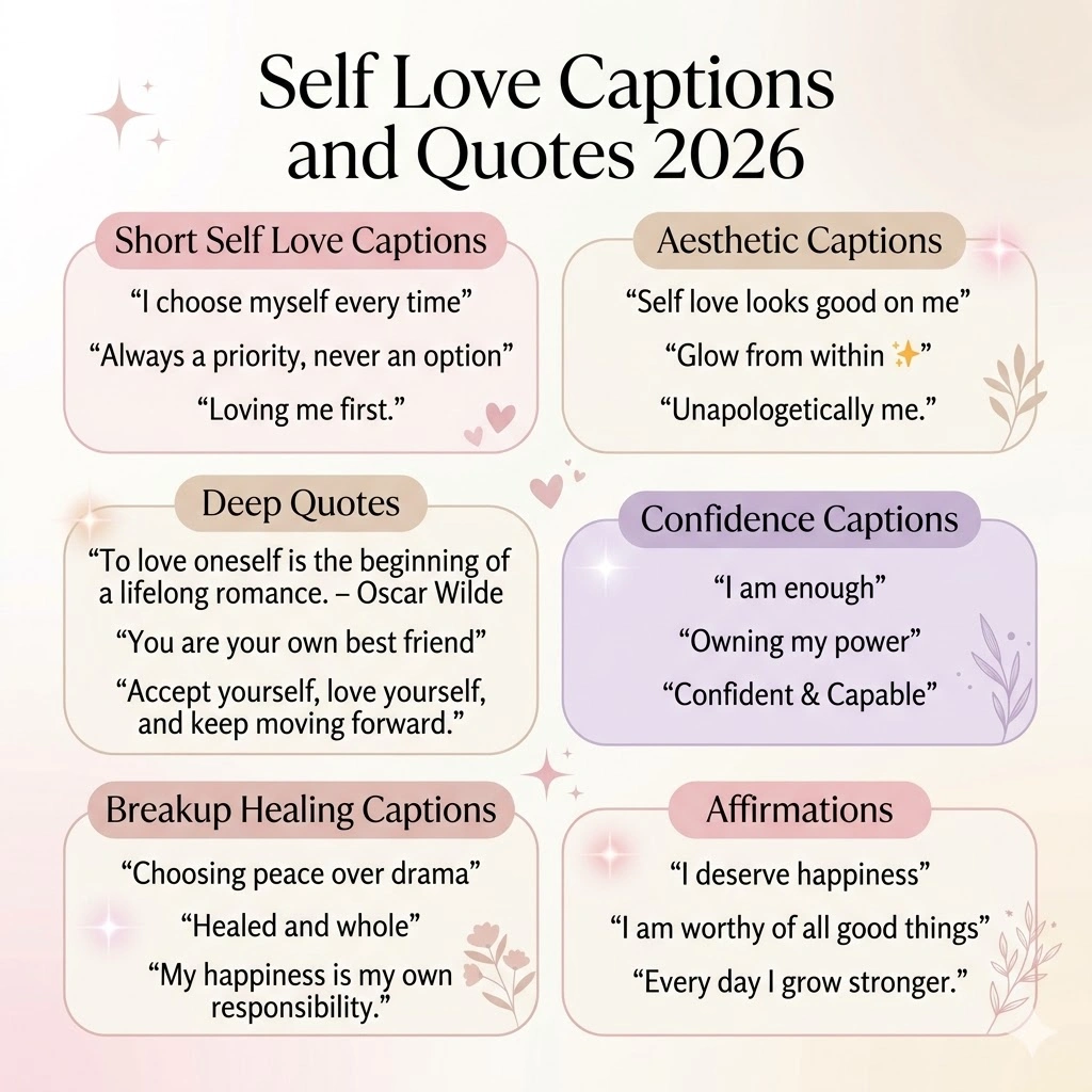 Self Love Captions And Quotes