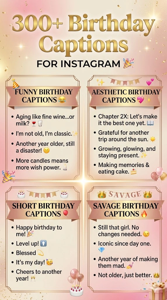Birthday Captions