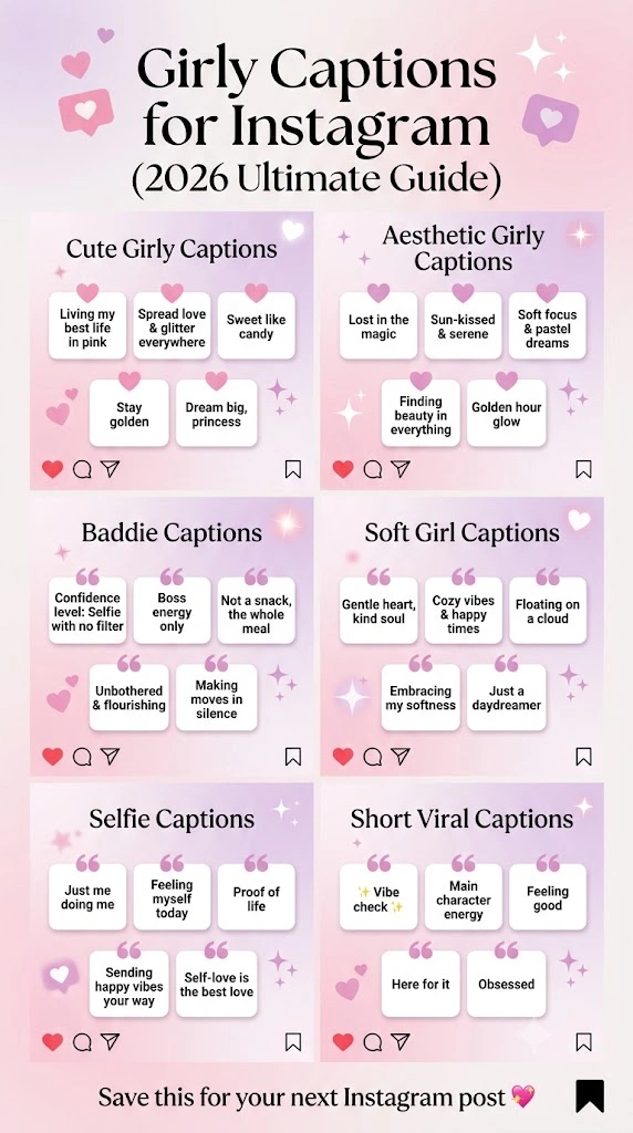 Girly Captions For Instagram