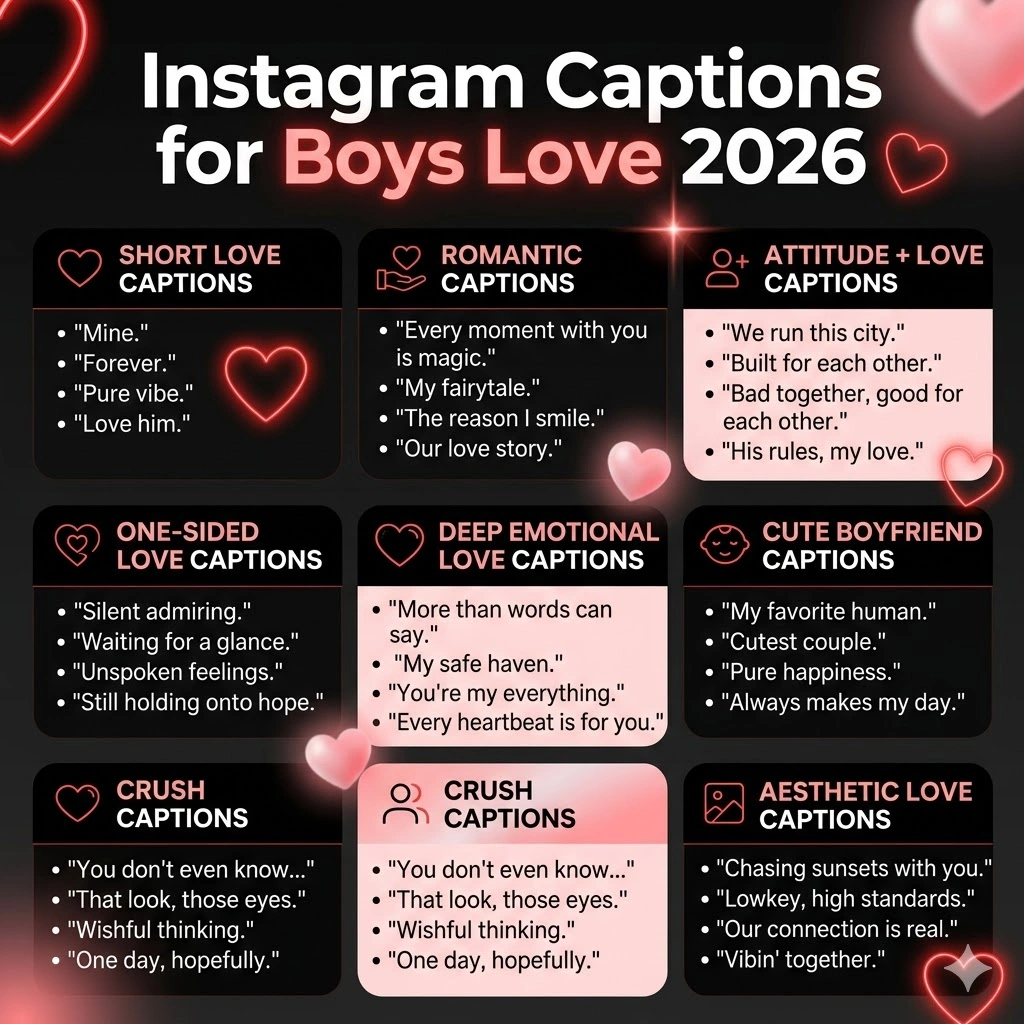 Instagram Captions For Boys Love