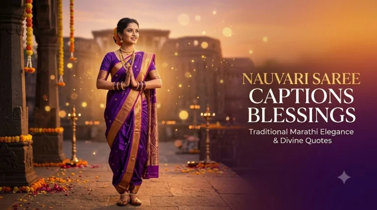 Nauvari Saree Captions