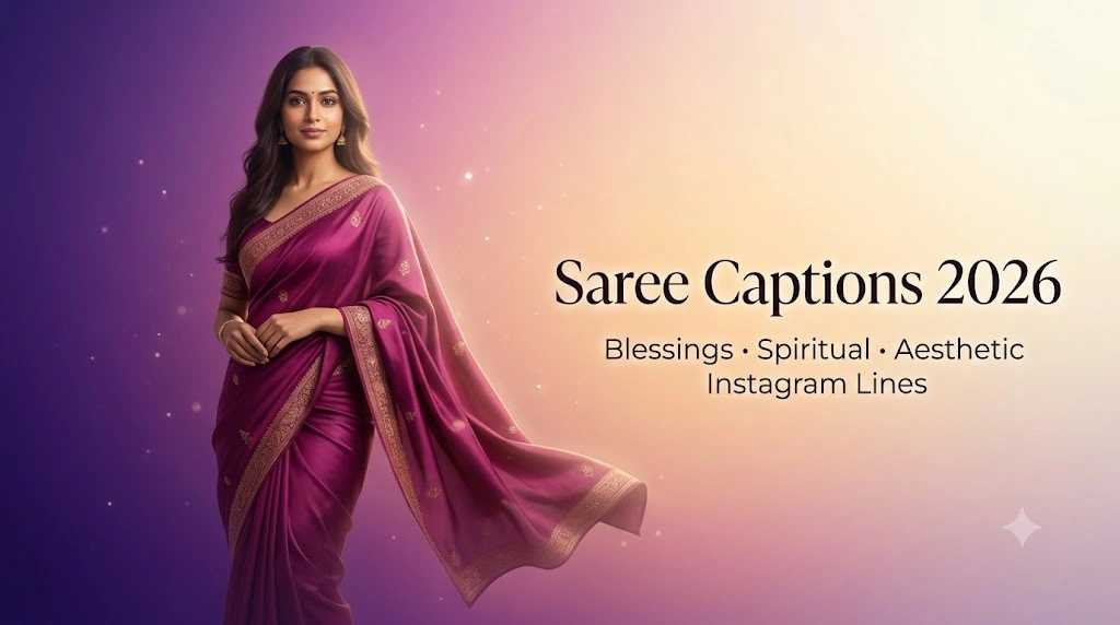 Saree Captions