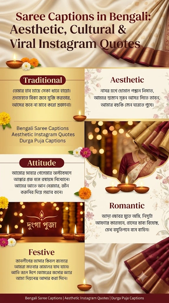Saree Captions In Bengali