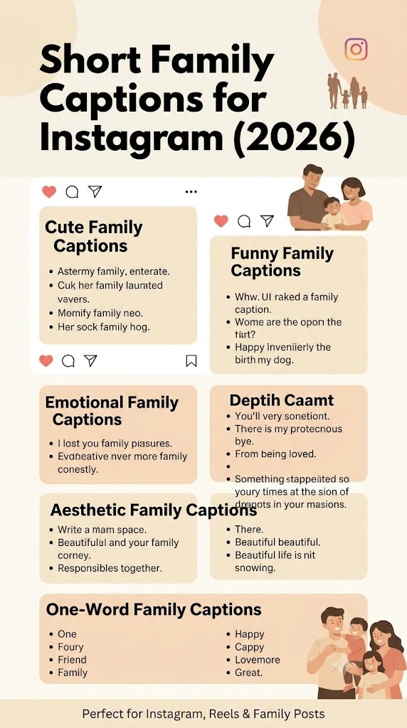 Short Family Captions Instagram