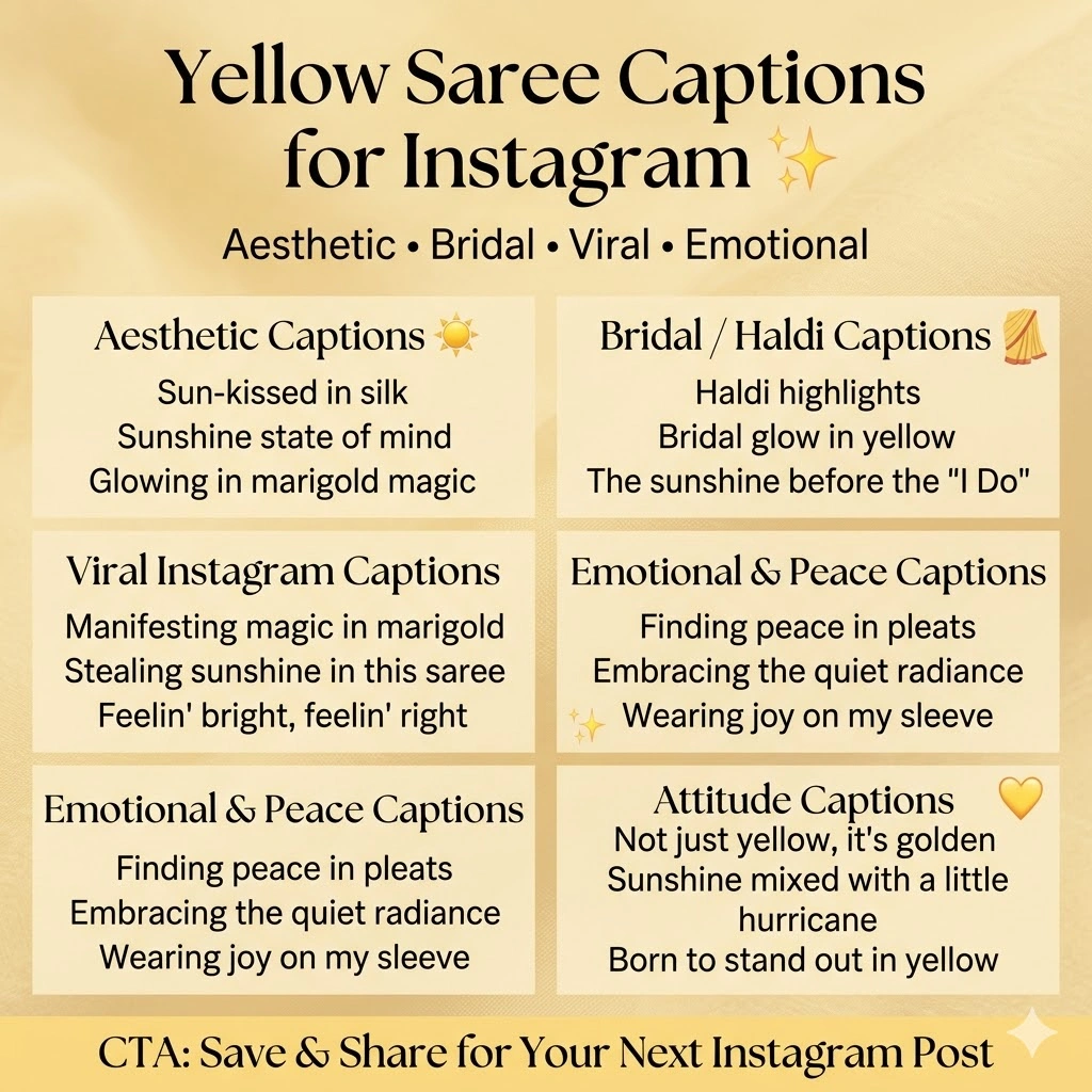 Yellow Sare Captions For Instagram