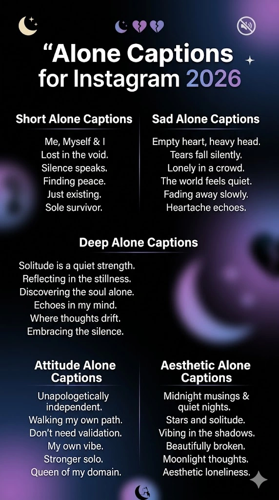 Alone Captions For Instagram