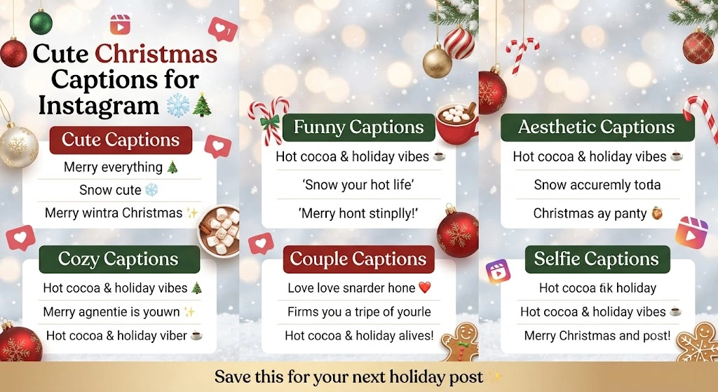 Cute Christmas Captions Instagrams