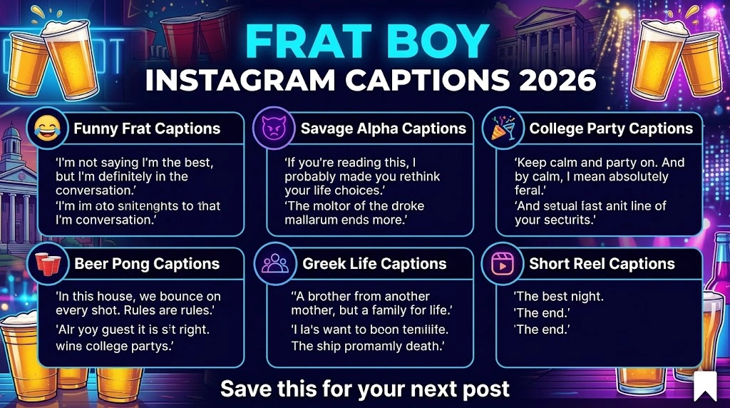 Frat Boy Instagram Captions