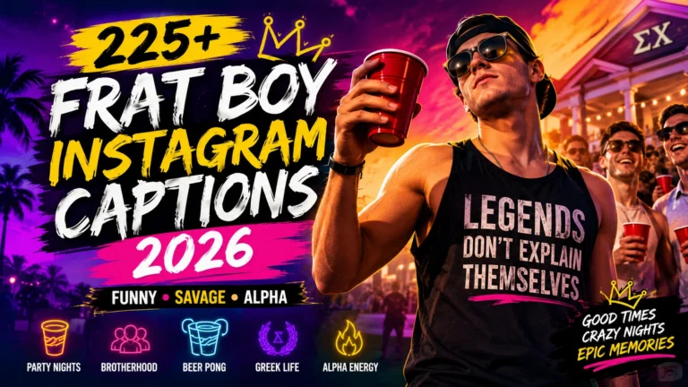 Frat Boy Instagram Captions