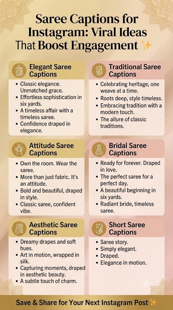 Saree Captions Instagram