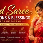 Red Saree Captions