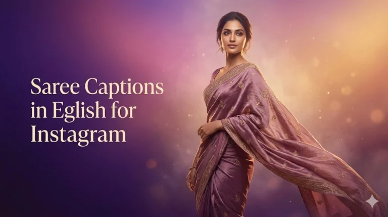 Saree Captions In English For Instagram