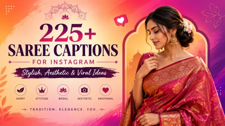 Saree Captions Instagram