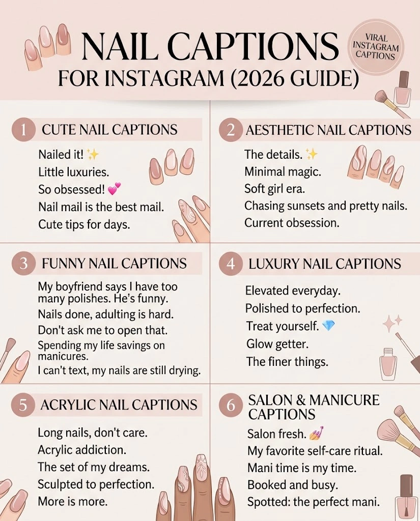 Nail Captions Instagram