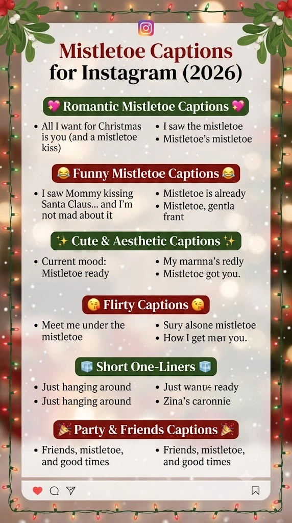 Mistletoe Captions Instagram