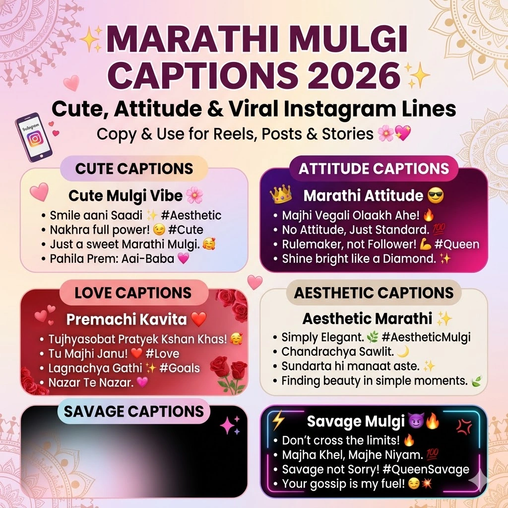 Marathi Mulgi Captions