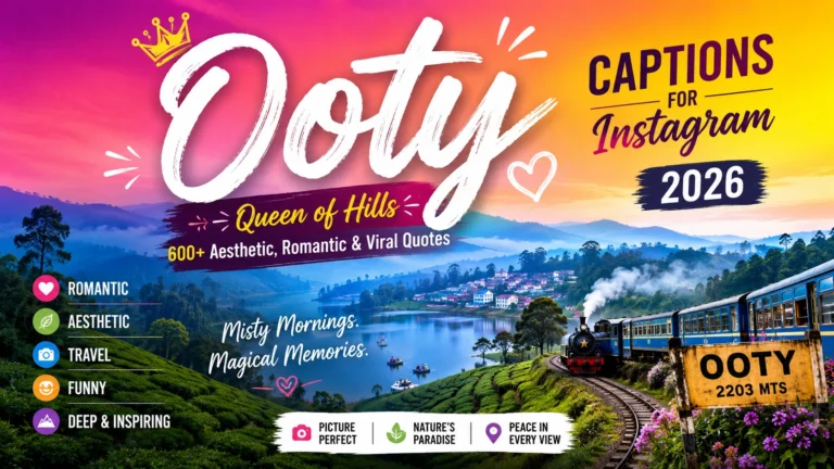 Ooty Captions For Instagram