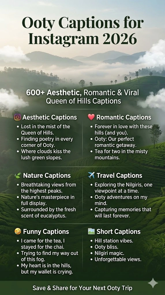 Ooty Captions For Instagram