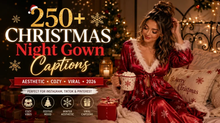 Christmas Night Gown Captions