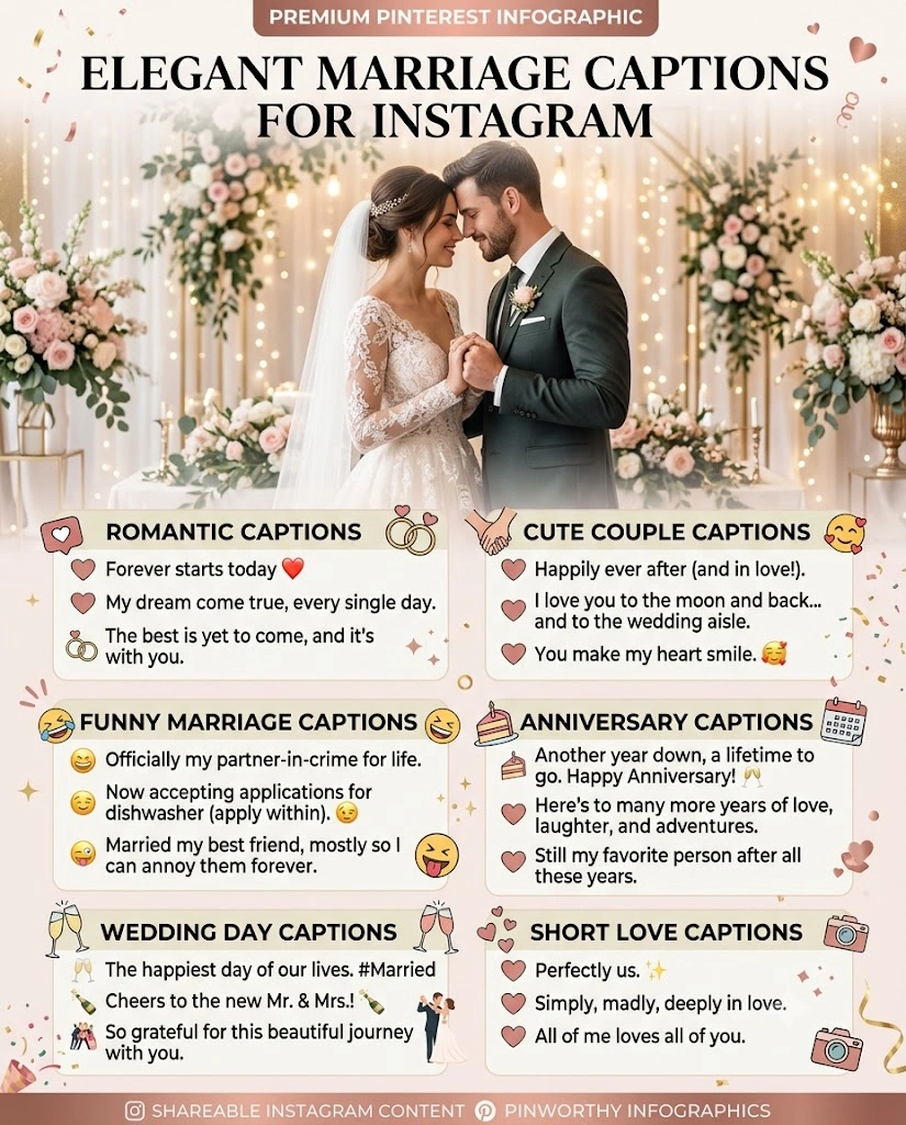 Marriage Captions For Instagram
