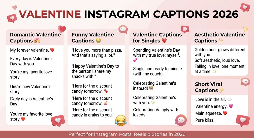Valentine Instagram Caption