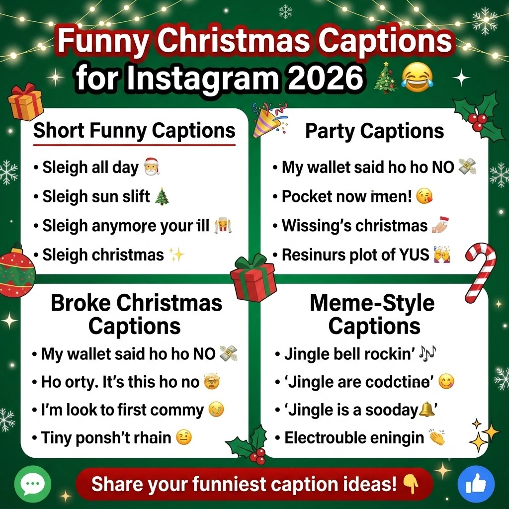 Funny Christmas Captions Instagram
