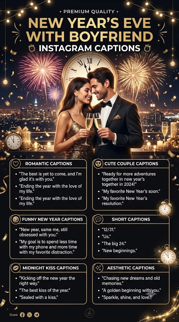 New Year's Eve With Boyfriend Instagram Captions