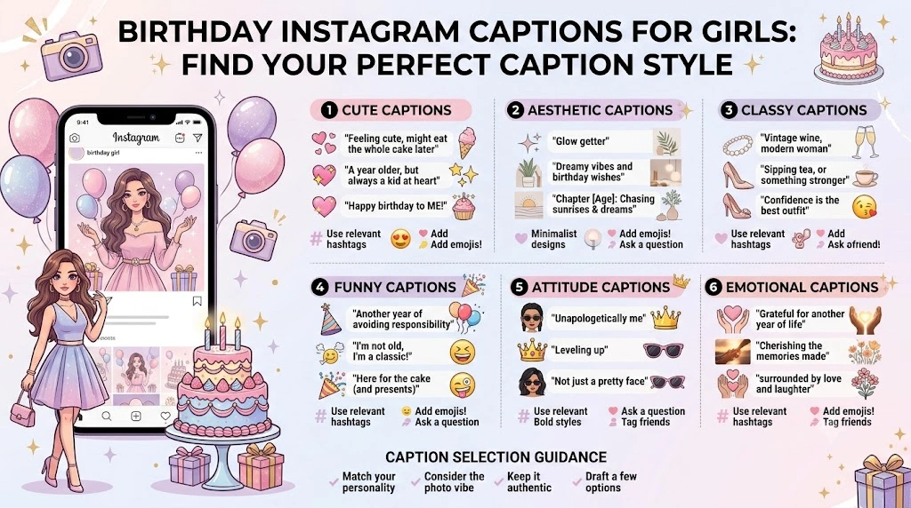 Birthday Instagram Captions For Girls