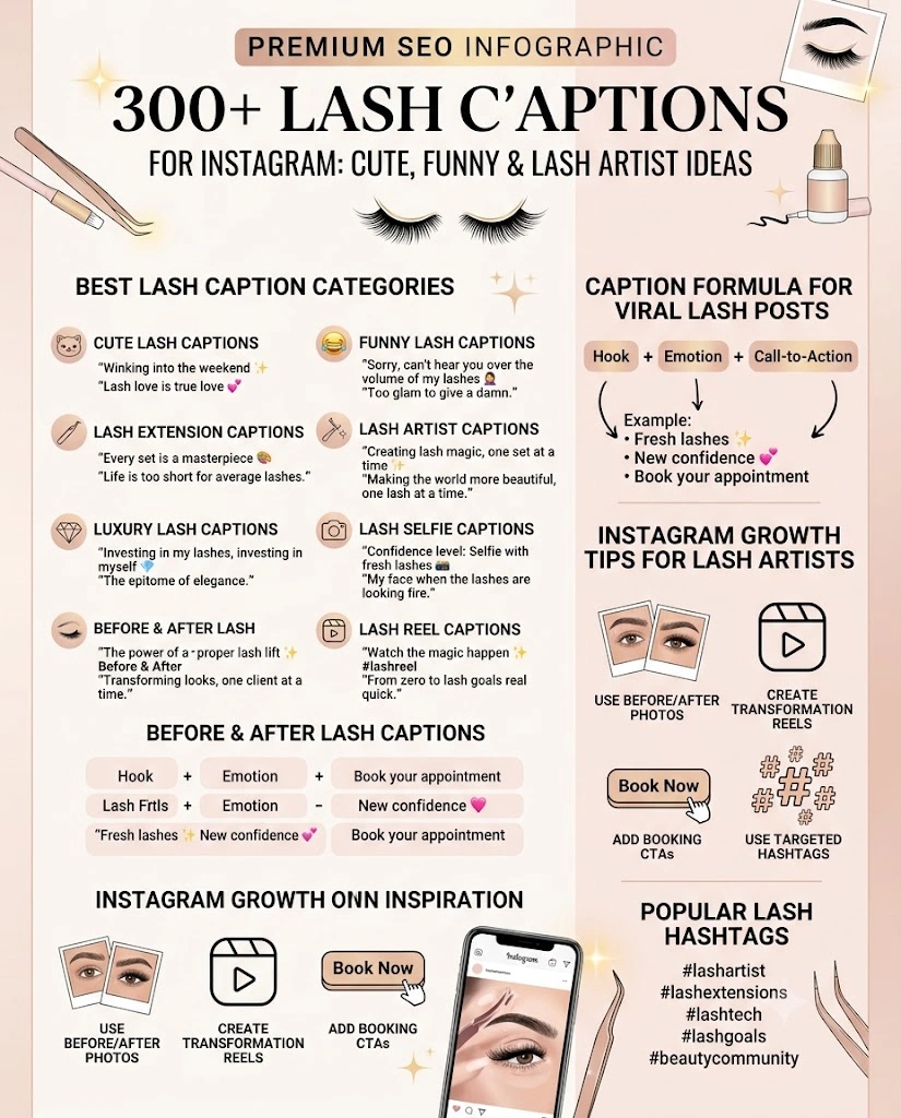 Lash Captions Instagram
