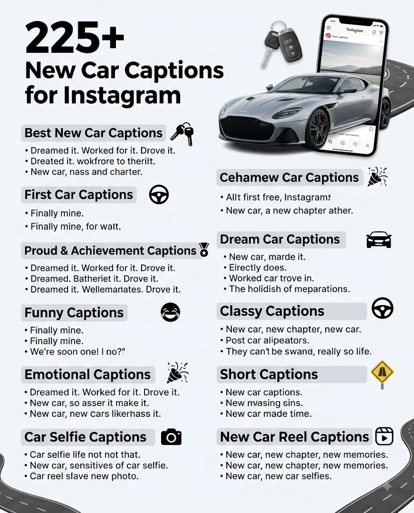 New Car Captions For Instagram
