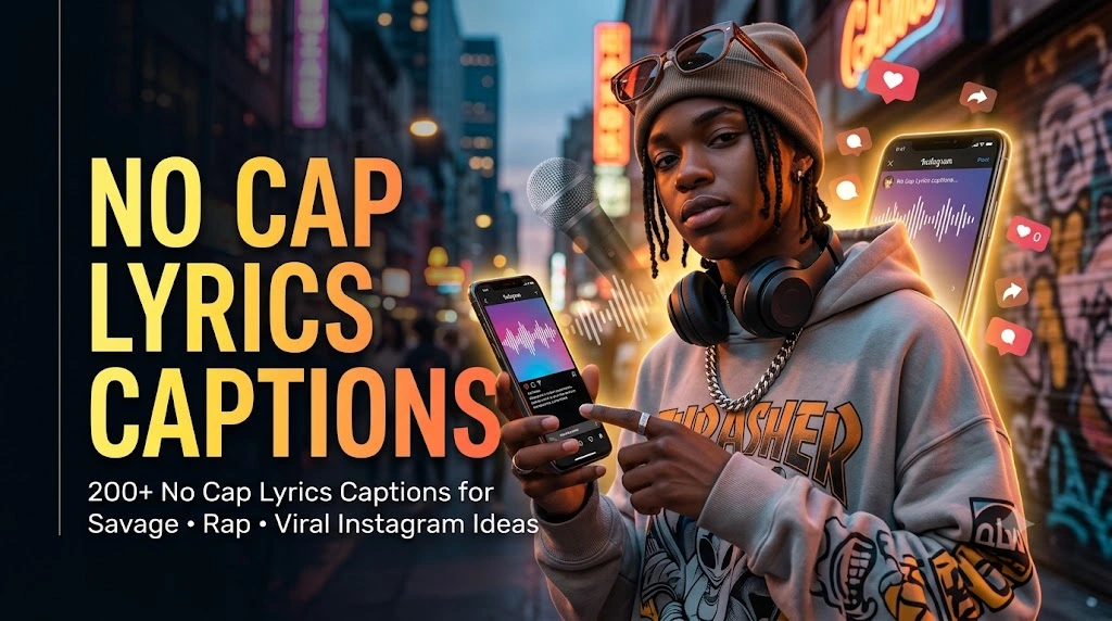No Cap lyrics Captions For Instagram