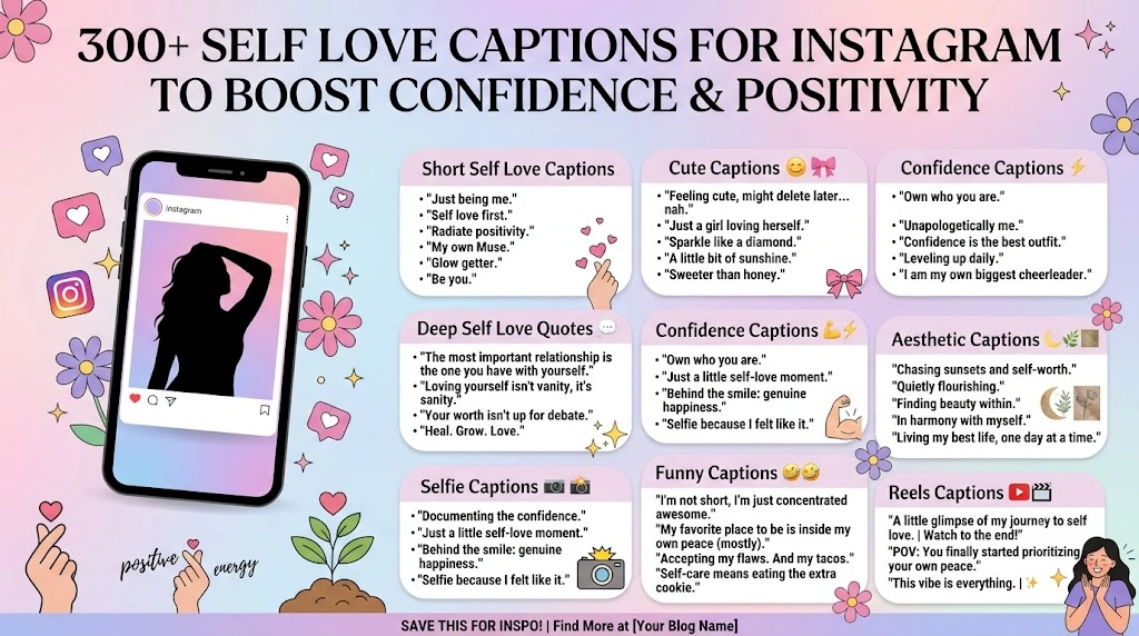 Self Love Captions For Instagram
