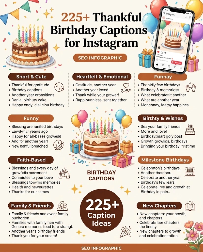 Thankful Birthday Captions Instagram